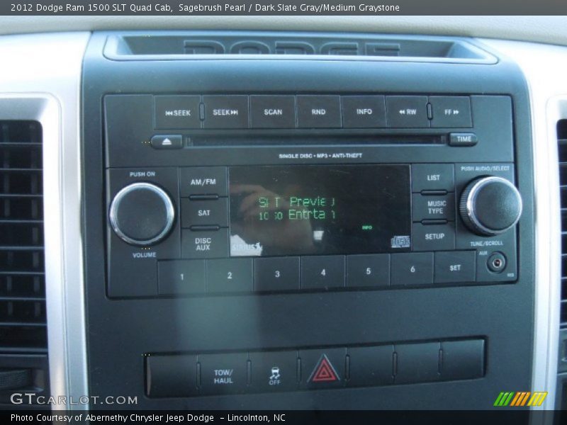 Sagebrush Pearl / Dark Slate Gray/Medium Graystone 2012 Dodge Ram 1500 SLT Quad Cab