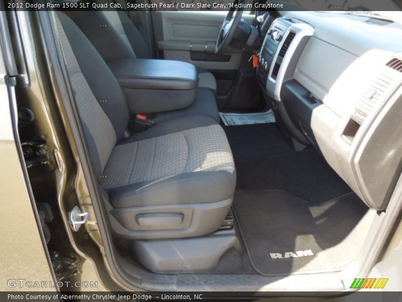 Sagebrush Pearl / Dark Slate Gray/Medium Graystone 2012 Dodge Ram 1500 SLT Quad Cab
