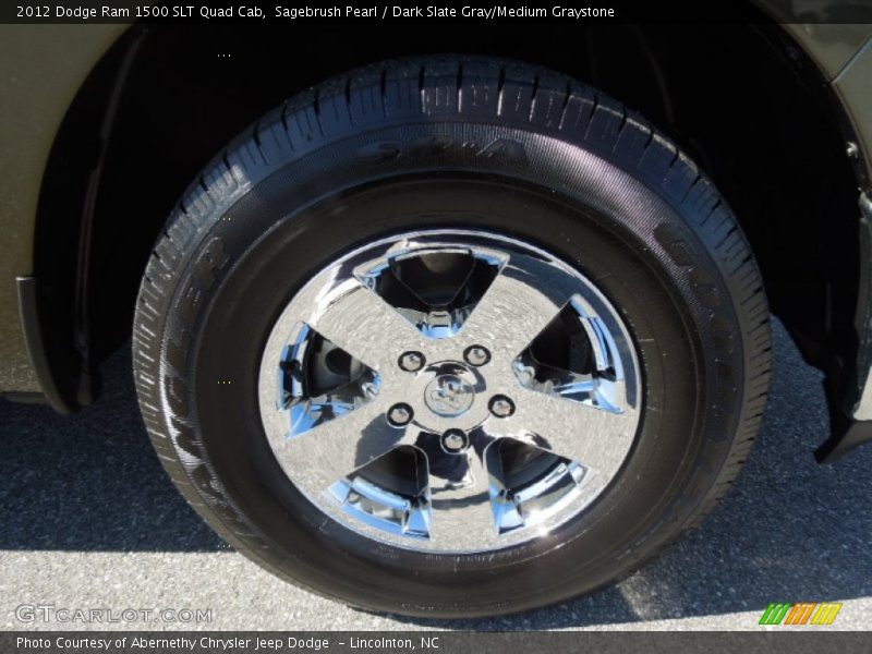 Sagebrush Pearl / Dark Slate Gray/Medium Graystone 2012 Dodge Ram 1500 SLT Quad Cab