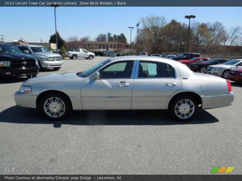 Silver Birch Metallic / Black 2010 Lincoln Town Car Signature Limited