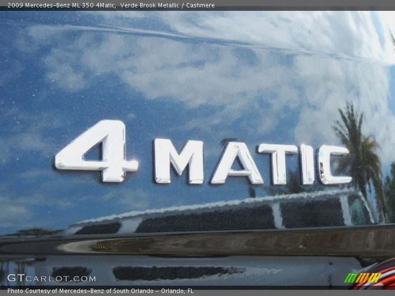 Verde Brook Metallic / Cashmere 2009 Mercedes-Benz ML 350 4Matic