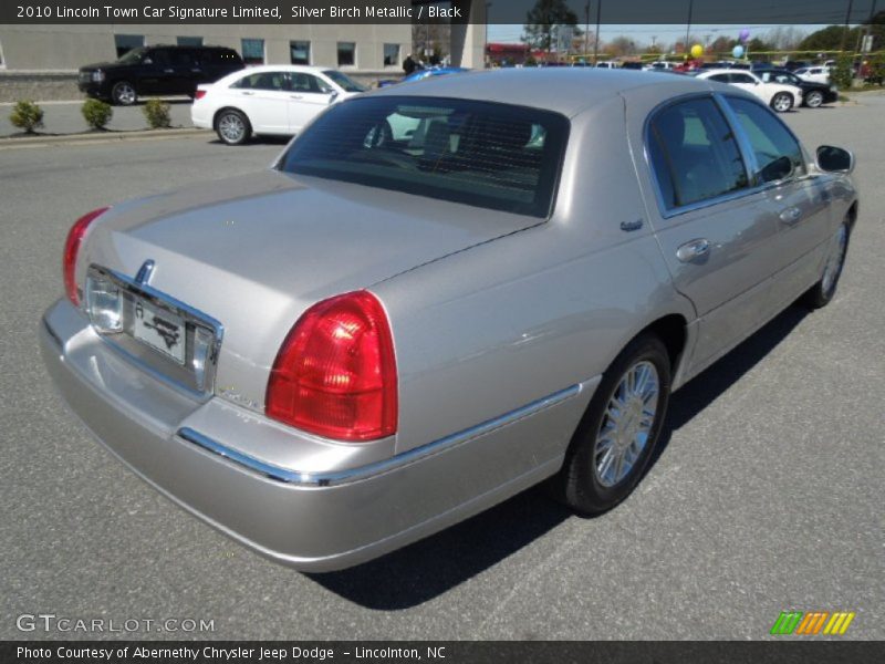 Silver Birch Metallic / Black 2010 Lincoln Town Car Signature Limited