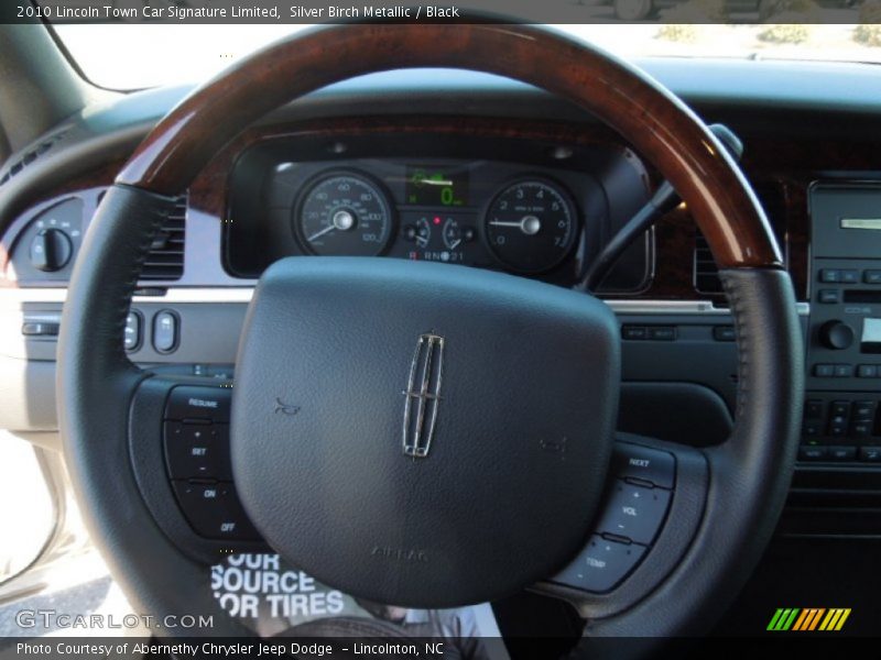 Silver Birch Metallic / Black 2010 Lincoln Town Car Signature Limited