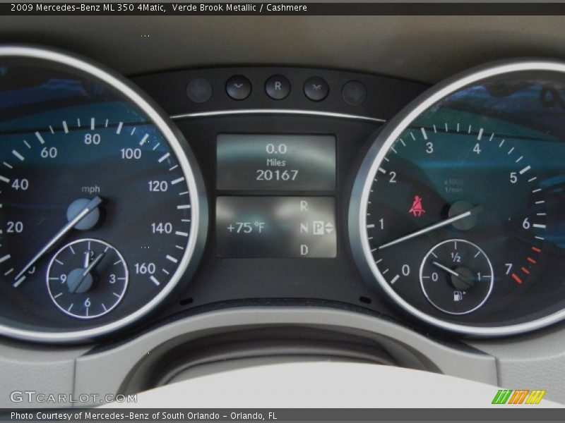 Verde Brook Metallic / Cashmere 2009 Mercedes-Benz ML 350 4Matic