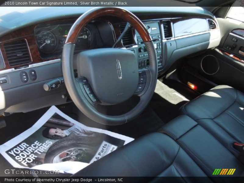 Silver Birch Metallic / Black 2010 Lincoln Town Car Signature Limited