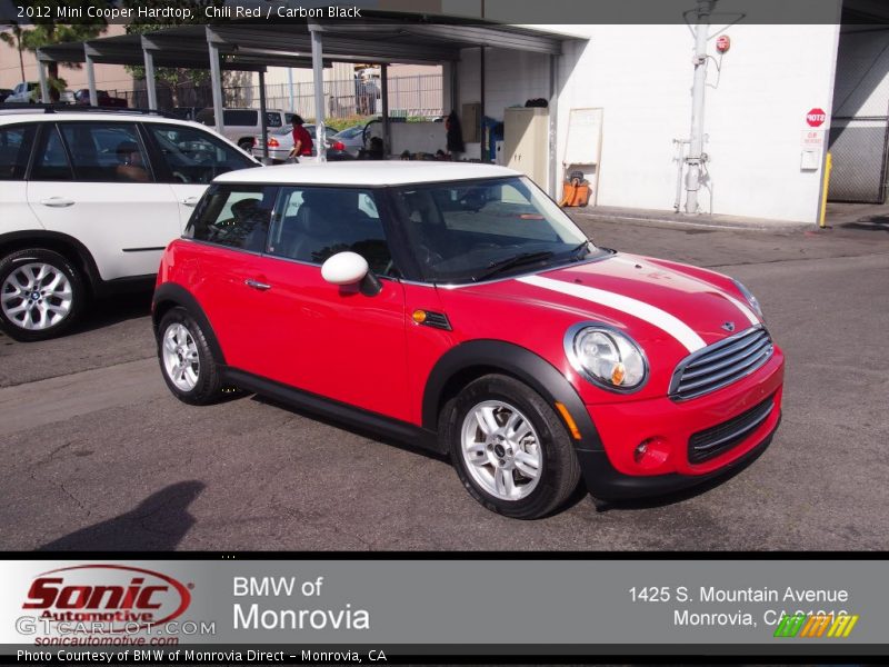 Chili Red / Carbon Black 2012 Mini Cooper Hardtop