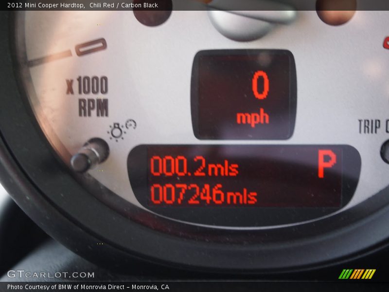 Chili Red / Carbon Black 2012 Mini Cooper Hardtop