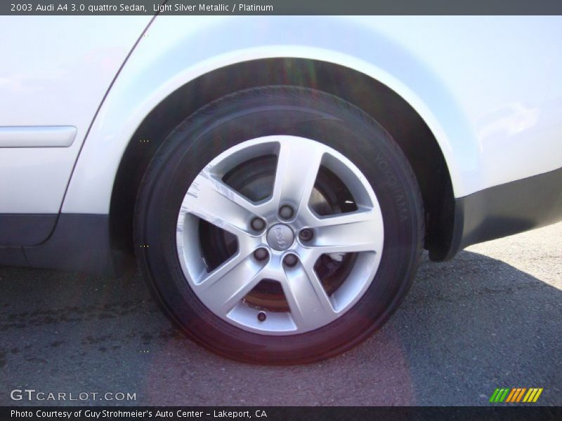 Light Silver Metallic / Platinum 2003 Audi A4 3.0 quattro Sedan