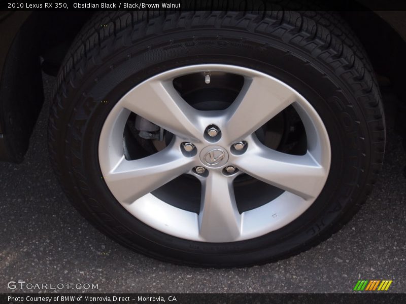 Obsidian Black / Black/Brown Walnut 2010 Lexus RX 350