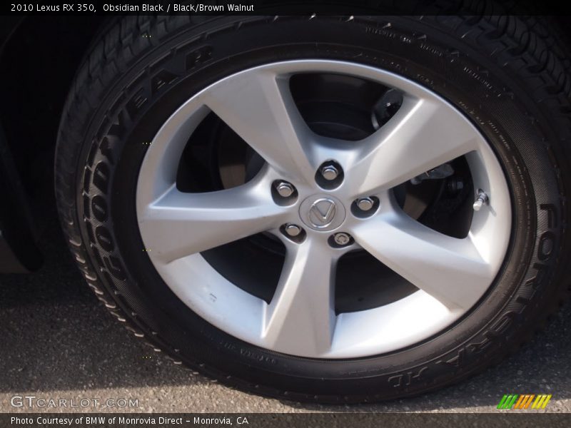 Obsidian Black / Black/Brown Walnut 2010 Lexus RX 350