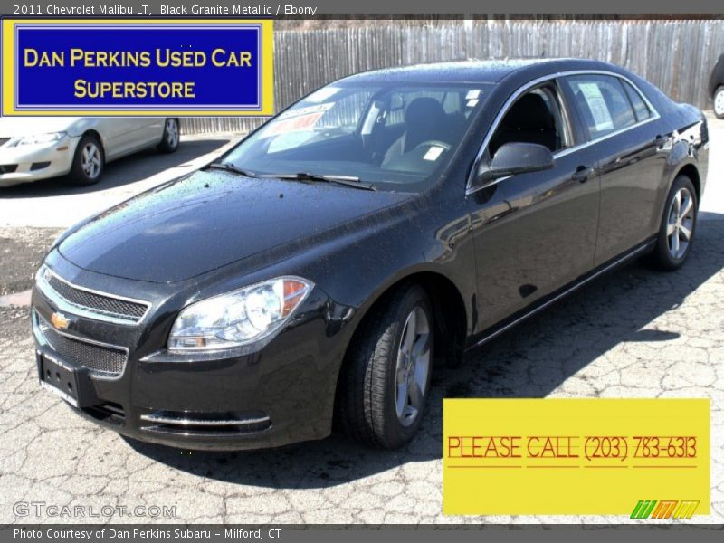 Black Granite Metallic / Ebony 2011 Chevrolet Malibu LT