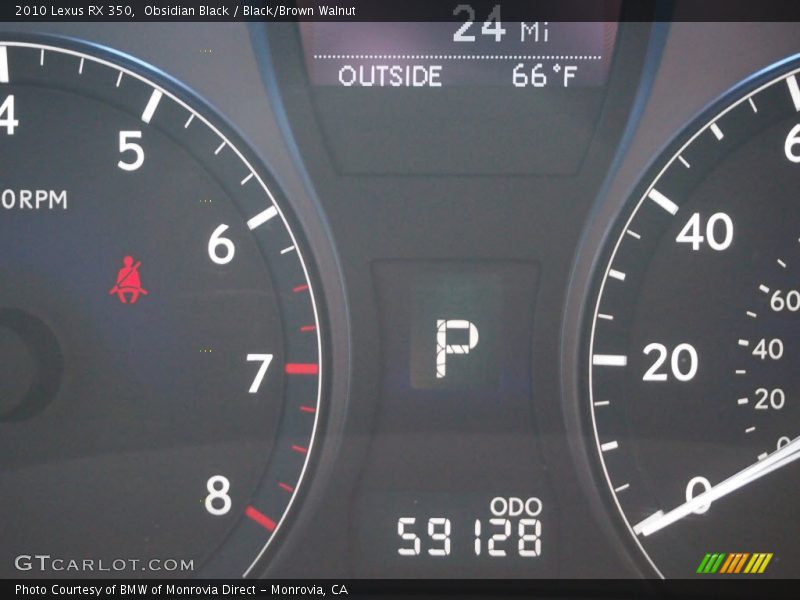 Obsidian Black / Black/Brown Walnut 2010 Lexus RX 350
