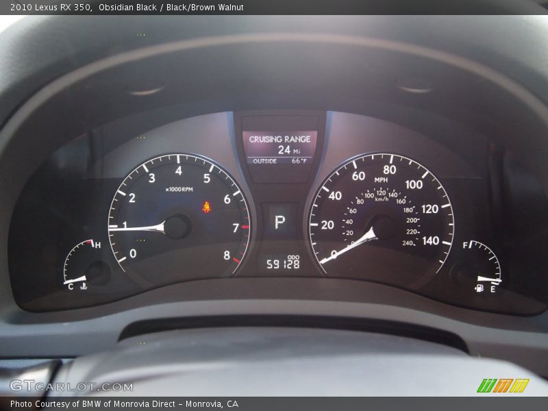 Obsidian Black / Black/Brown Walnut 2010 Lexus RX 350