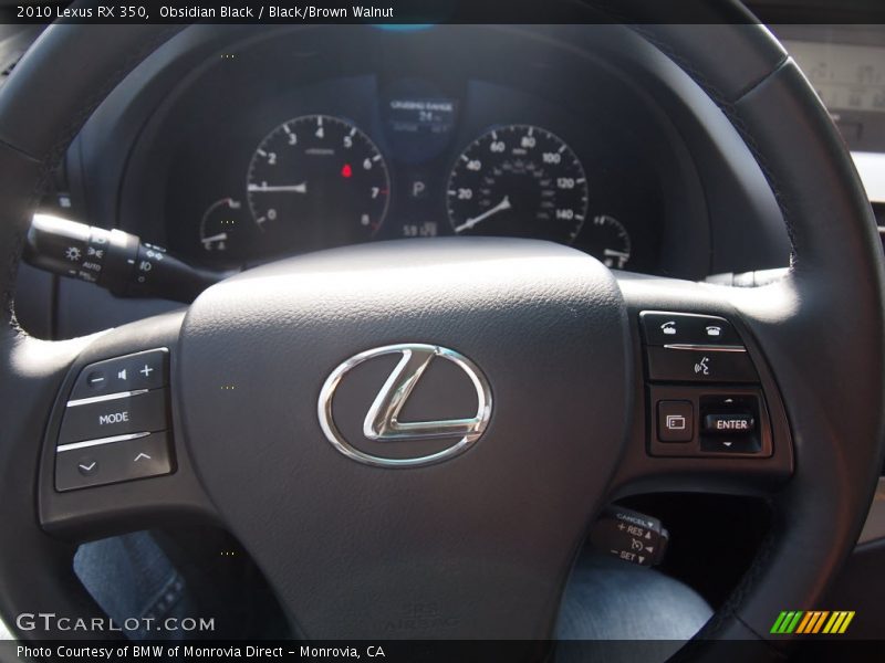 Obsidian Black / Black/Brown Walnut 2010 Lexus RX 350