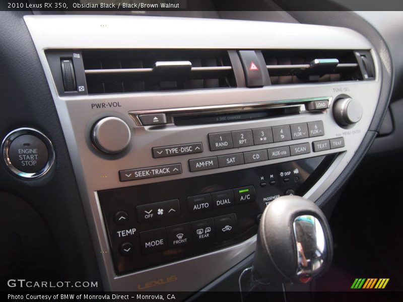 Obsidian Black / Black/Brown Walnut 2010 Lexus RX 350