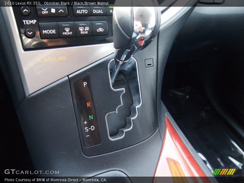 Obsidian Black / Black/Brown Walnut 2010 Lexus RX 350
