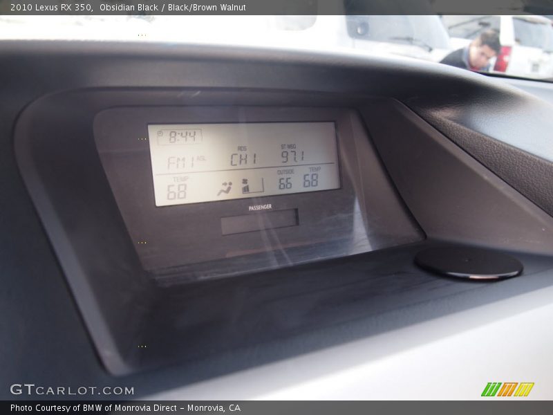 Obsidian Black / Black/Brown Walnut 2010 Lexus RX 350