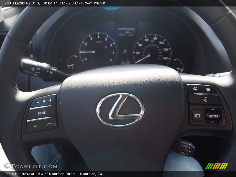 Obsidian Black / Black/Brown Walnut 2010 Lexus RX 350