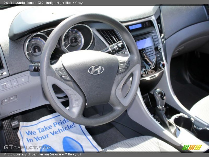 Indigo Night Blue / Gray 2013 Hyundai Sonata GLS