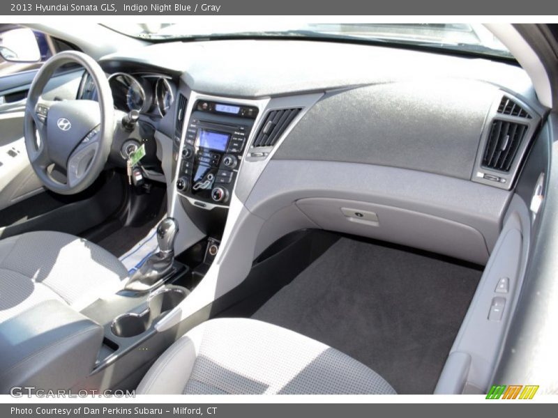 Indigo Night Blue / Gray 2013 Hyundai Sonata GLS