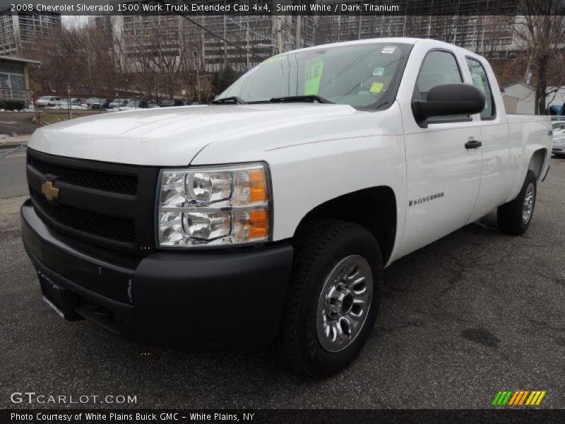 Summit White / Dark Titanium 2008 Chevrolet Silverado 1500 Work Truck Extended Cab 4x4