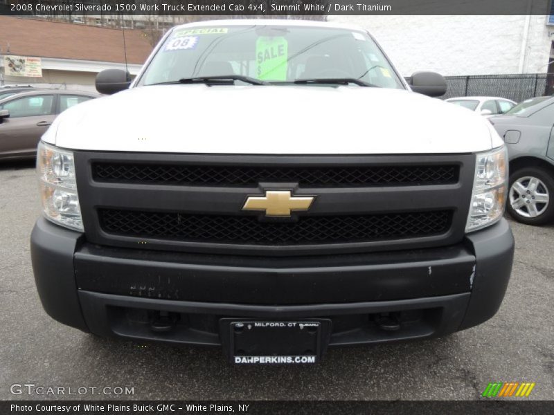 Summit White / Dark Titanium 2008 Chevrolet Silverado 1500 Work Truck Extended Cab 4x4