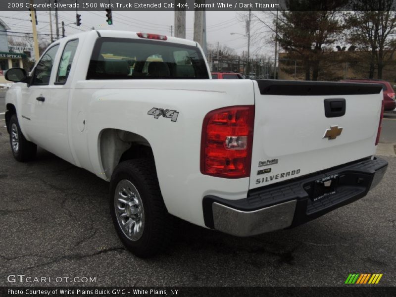 Summit White / Dark Titanium 2008 Chevrolet Silverado 1500 Work Truck Extended Cab 4x4