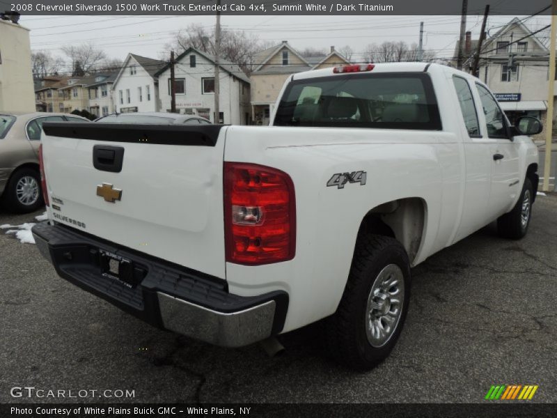 Summit White / Dark Titanium 2008 Chevrolet Silverado 1500 Work Truck Extended Cab 4x4