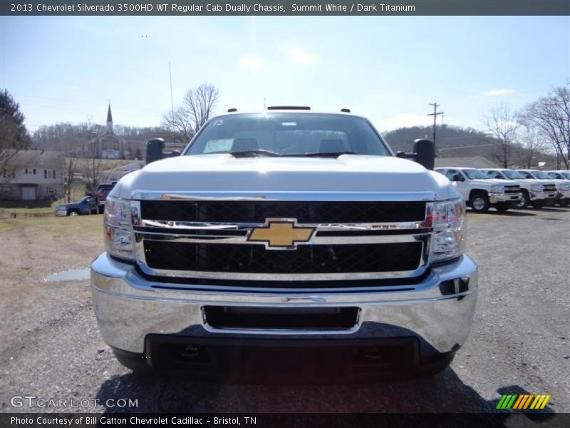 Summit White / Dark Titanium 2013 Chevrolet Silverado 3500HD WT Regular Cab Dually Chassis