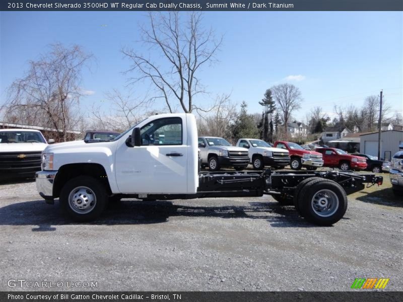 Summit White / Dark Titanium 2013 Chevrolet Silverado 3500HD WT Regular Cab Dually Chassis