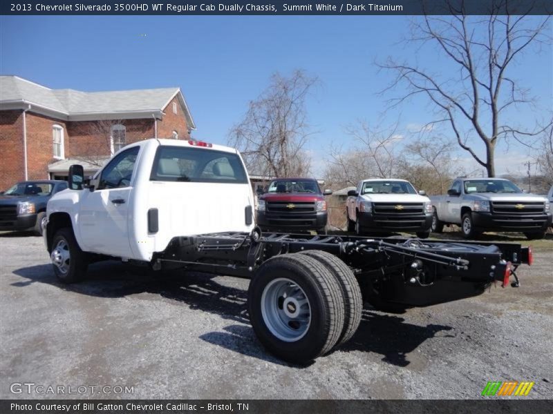 Summit White / Dark Titanium 2013 Chevrolet Silverado 3500HD WT Regular Cab Dually Chassis
