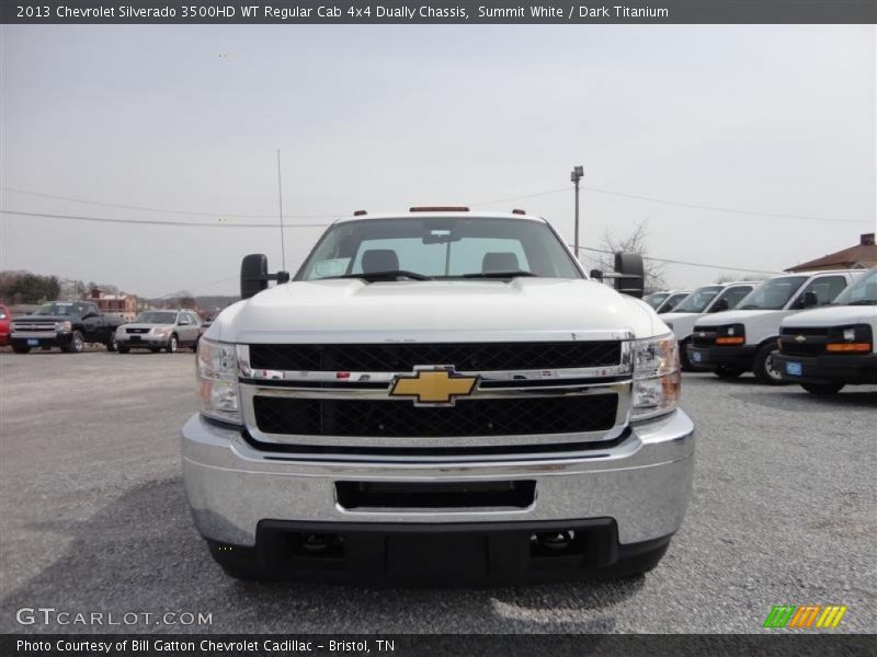 Summit White / Dark Titanium 2013 Chevrolet Silverado 3500HD WT Regular Cab 4x4 Dually Chassis