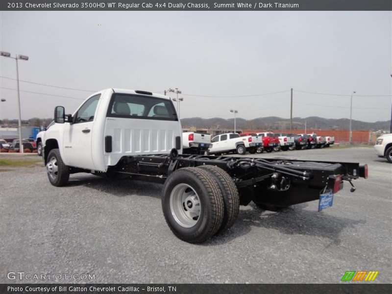 Summit White / Dark Titanium 2013 Chevrolet Silverado 3500HD WT Regular Cab 4x4 Dually Chassis