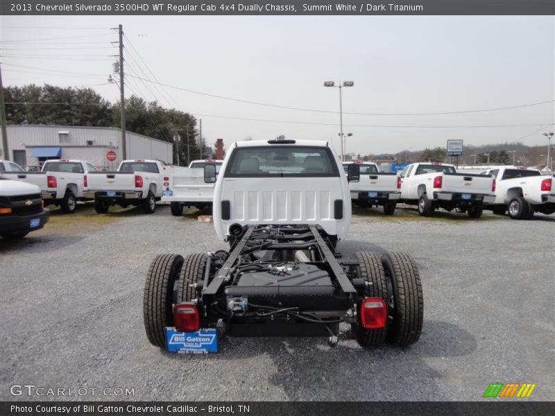 Summit White / Dark Titanium 2013 Chevrolet Silverado 3500HD WT Regular Cab 4x4 Dually Chassis