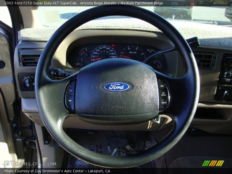 Arizona Beige Metallic / Medium Parchment Beige 2003 Ford F250 Super Duty XLT SuperCab