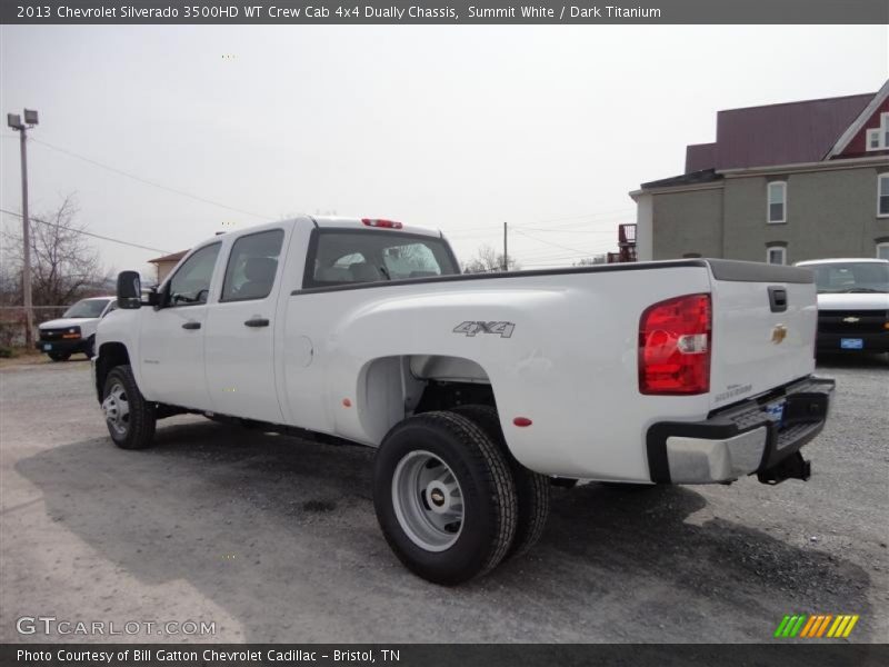 Summit White / Dark Titanium 2013 Chevrolet Silverado 3500HD WT Crew Cab 4x4 Dually Chassis