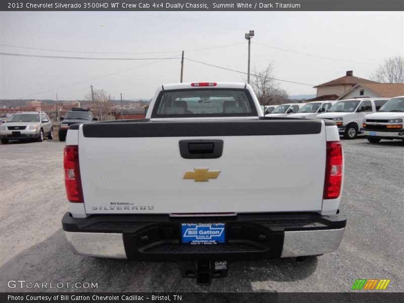 Summit White / Dark Titanium 2013 Chevrolet Silverado 3500HD WT Crew Cab 4x4 Dually Chassis