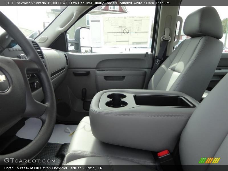 Summit White / Dark Titanium 2013 Chevrolet Silverado 3500HD WT Crew Cab 4x4 Dually Chassis