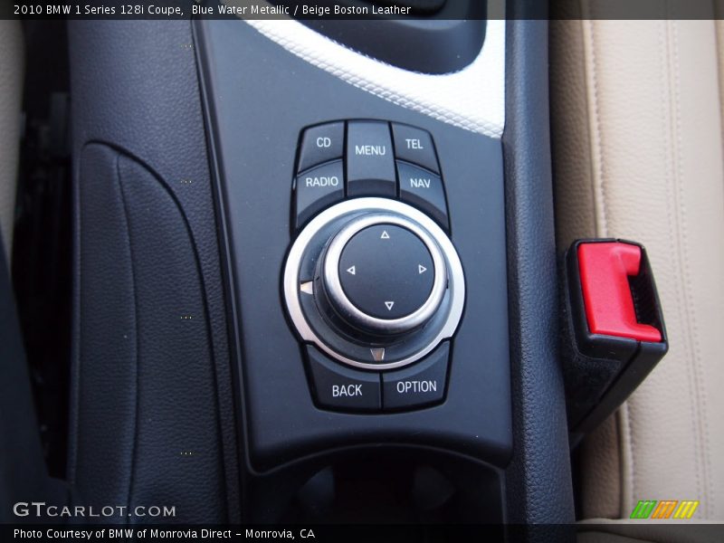 Blue Water Metallic / Beige Boston Leather 2010 BMW 1 Series 128i Coupe
