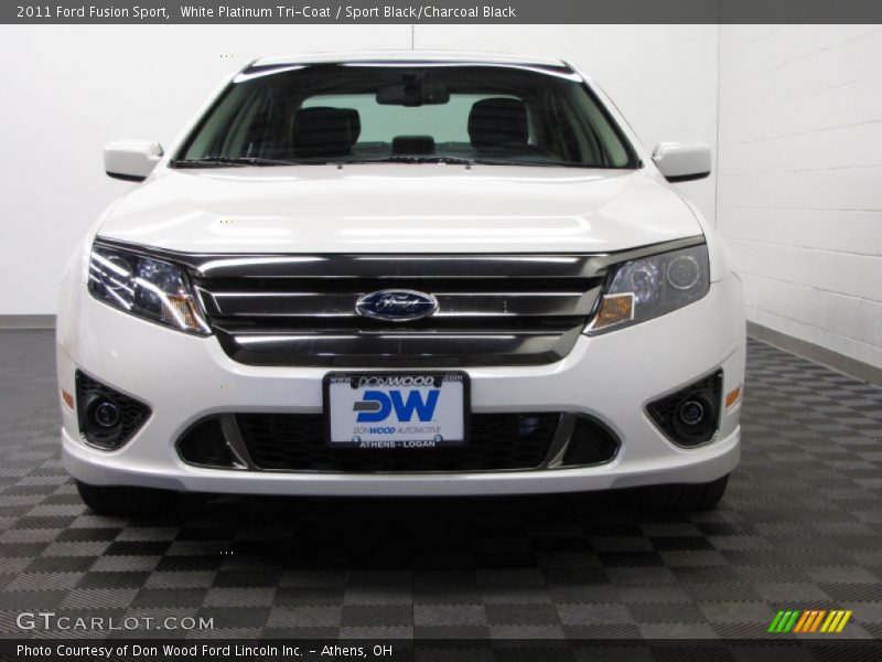 White Platinum Tri-Coat / Sport Black/Charcoal Black 2011 Ford Fusion Sport