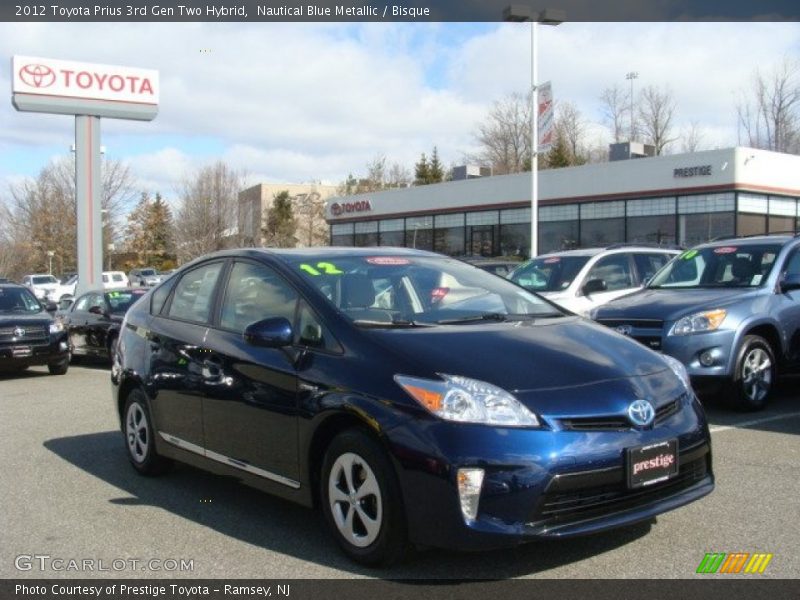 Nautical Blue Metallic / Bisque 2012 Toyota Prius 3rd Gen Two Hybrid