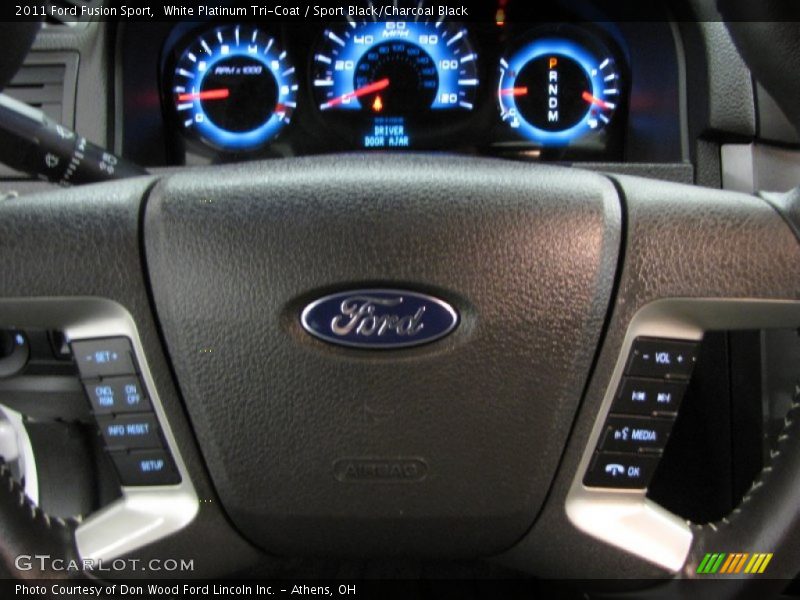 White Platinum Tri-Coat / Sport Black/Charcoal Black 2011 Ford Fusion Sport