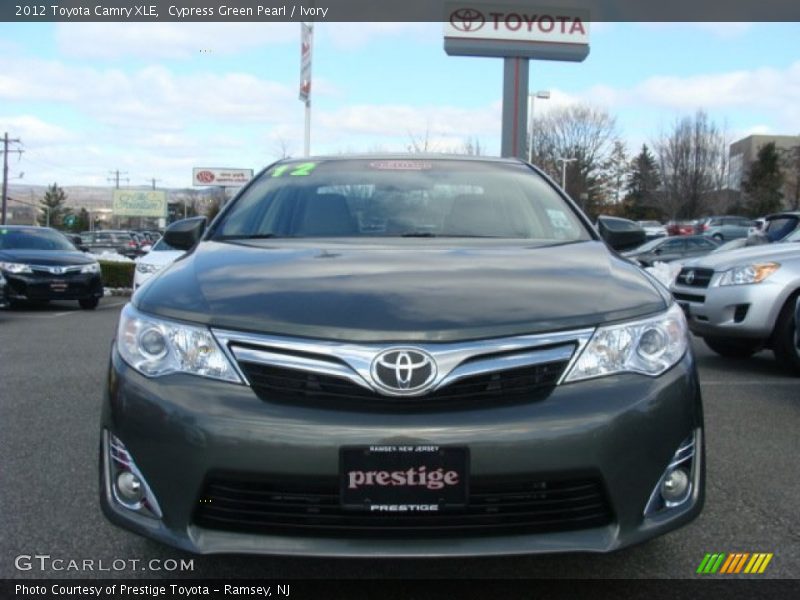 Cypress Green Pearl / Ivory 2012 Toyota Camry XLE