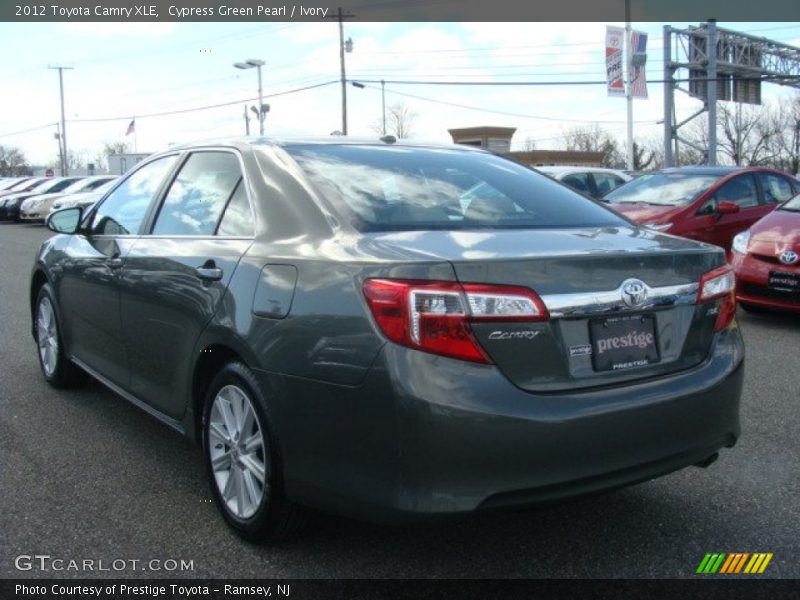 Cypress Green Pearl / Ivory 2012 Toyota Camry XLE