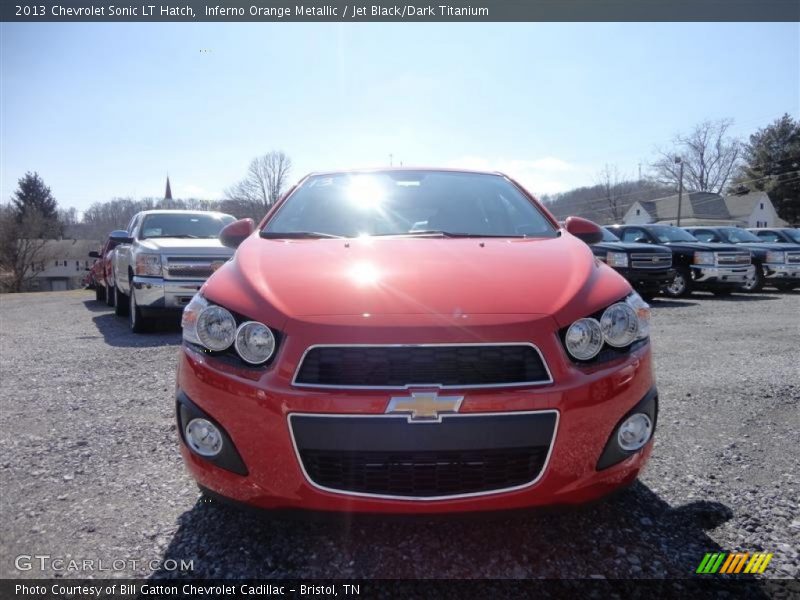 Inferno Orange Metallic / Jet Black/Dark Titanium 2013 Chevrolet Sonic LT Hatch