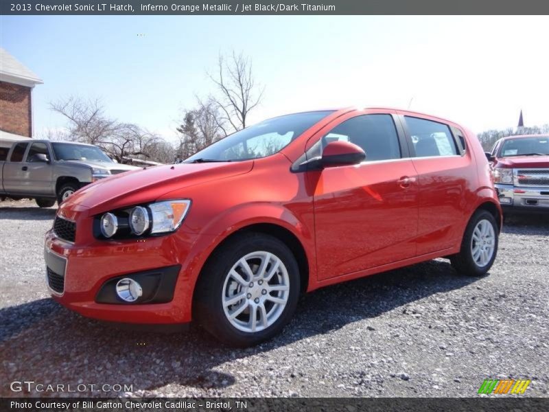Inferno Orange Metallic / Jet Black/Dark Titanium 2013 Chevrolet Sonic LT Hatch