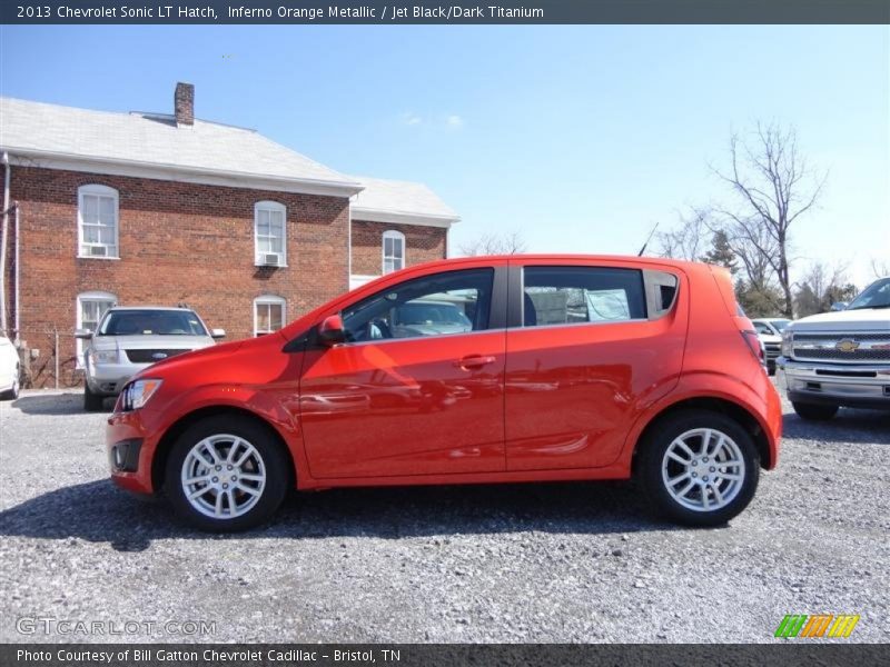 Inferno Orange Metallic / Jet Black/Dark Titanium 2013 Chevrolet Sonic LT Hatch