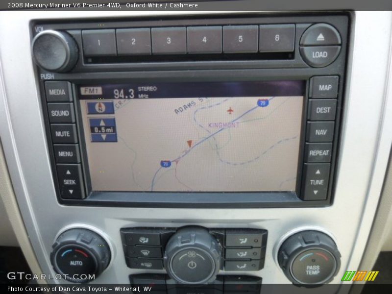 Navigation of 2008 Mariner V6 Premier 4WD