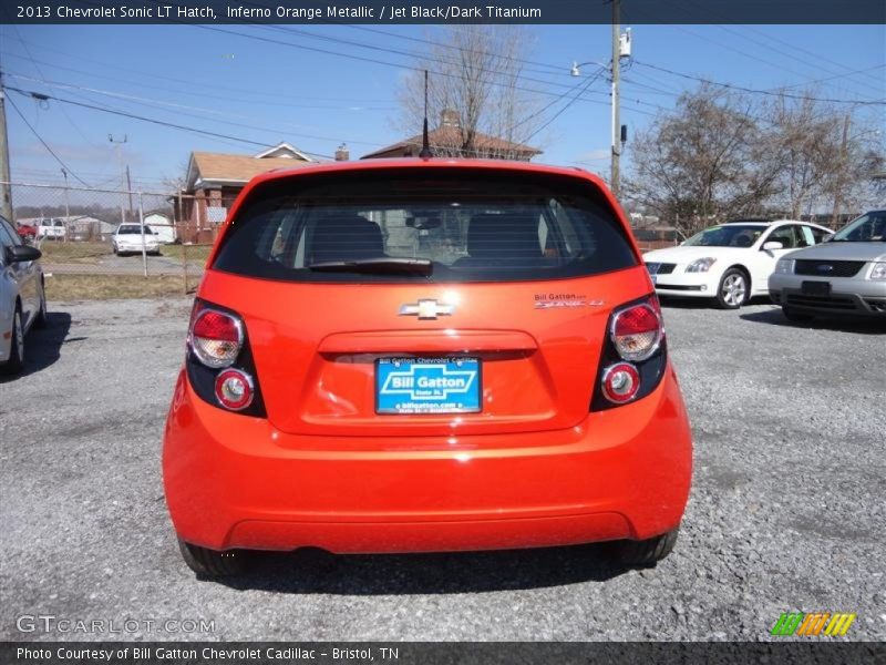 Inferno Orange Metallic / Jet Black/Dark Titanium 2013 Chevrolet Sonic LT Hatch