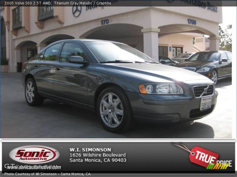 Titanium Gray Metallic / Graphite 2005 Volvo S60 2.5T AWD